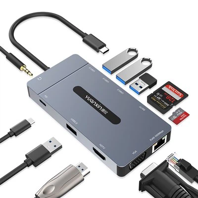 11 i 1-adapter med Ethernet